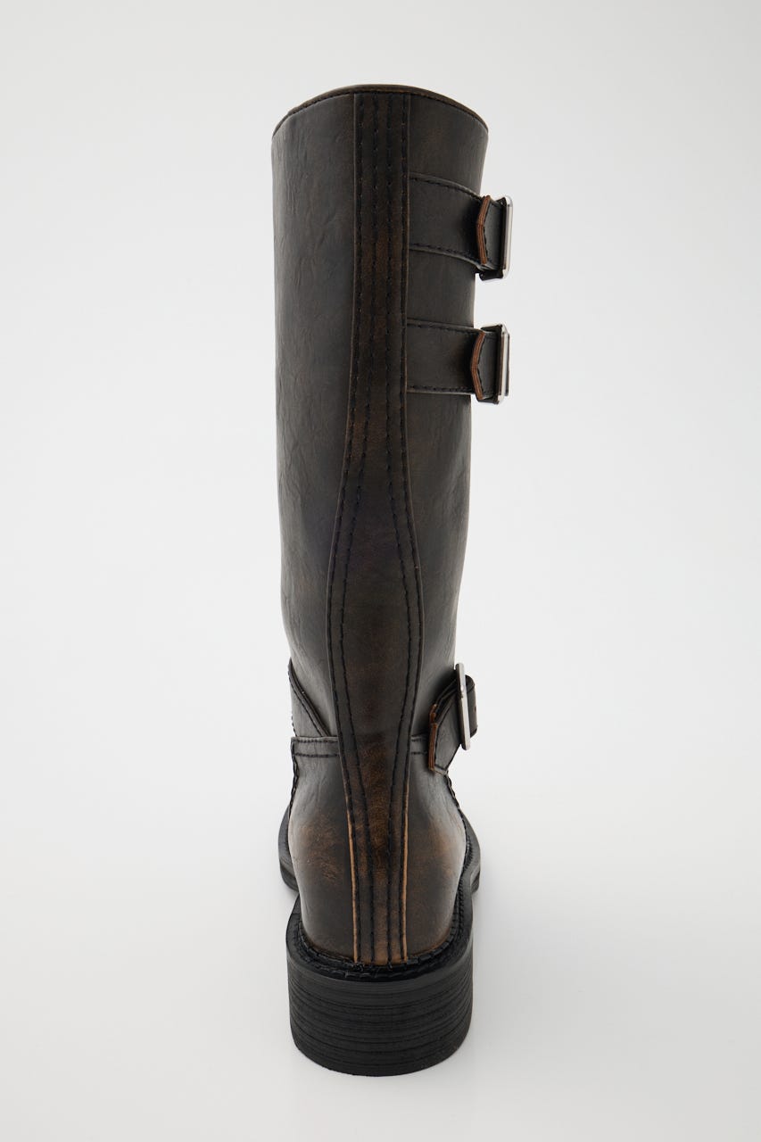 BELTED BIKER ブーツ D/BRN S