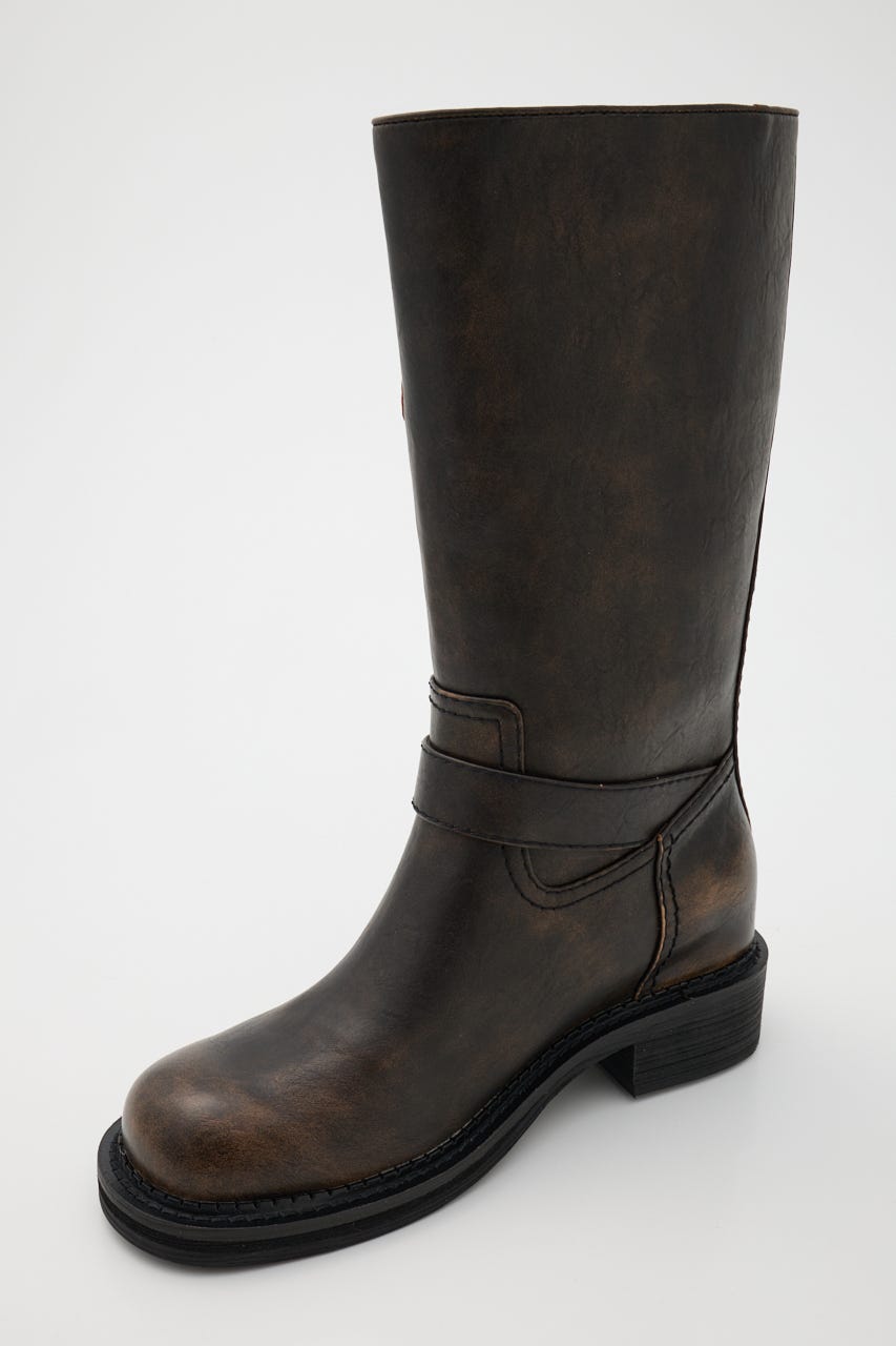 BELTED BIKER ブーツ D/BRN S