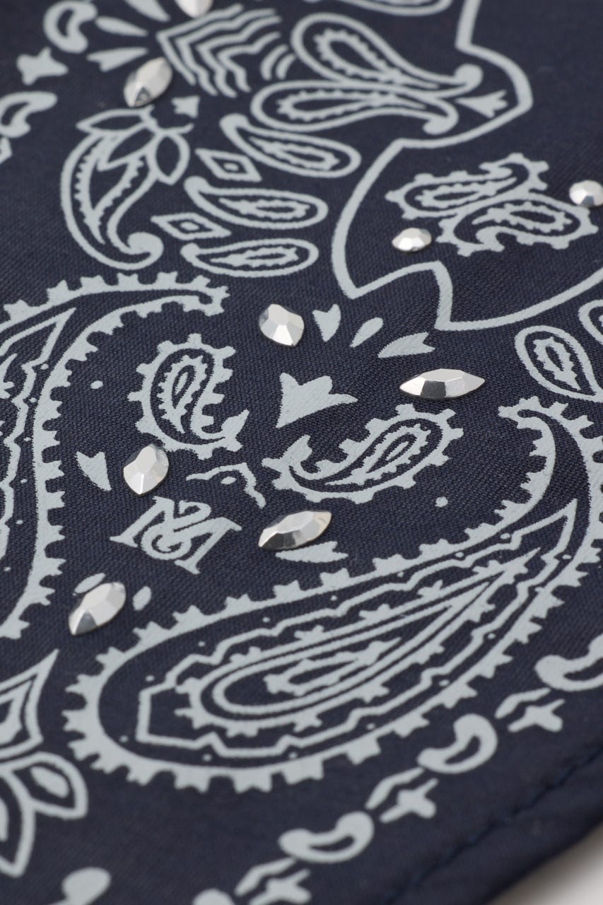 STUDDED BANDANA スカーフ NVY FREE