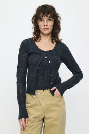 【SS先行アイテム】MIXED EYELET ENSEMBLE トップス