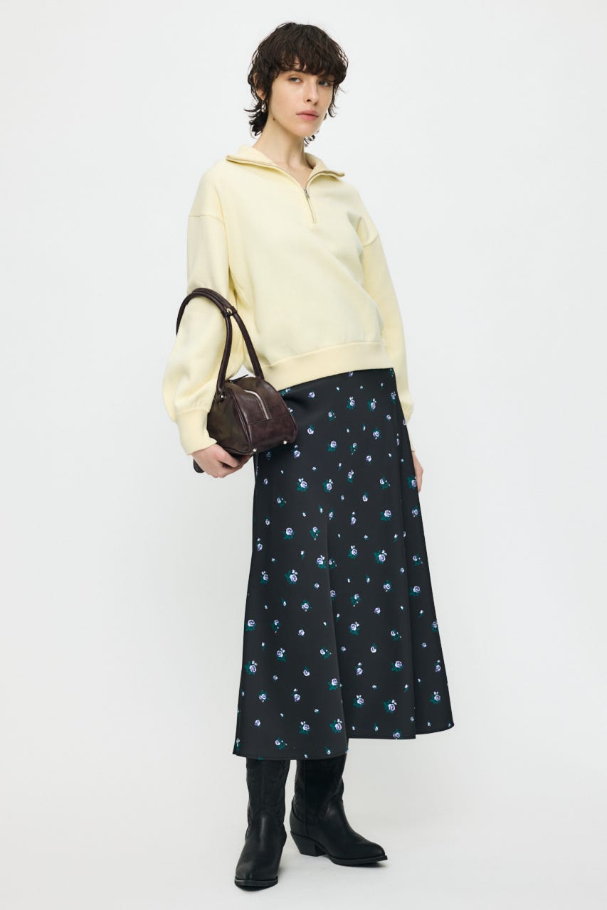 SWEAT LIKE HALF ZIP ニットトップス L/YEL FREE