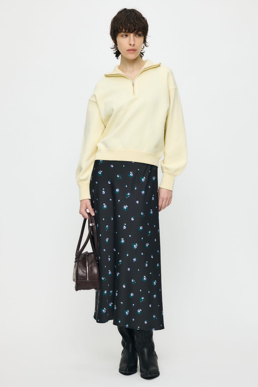 SWEAT LIKE HALF ZIP ニットトップス L/YEL FREE