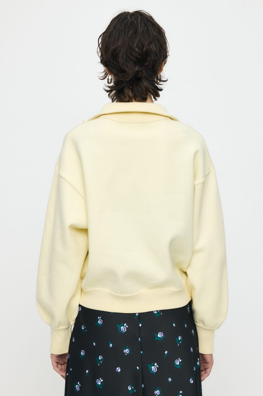 SWEAT LIKE HALF ZIP ニットトップス L/YEL FREE