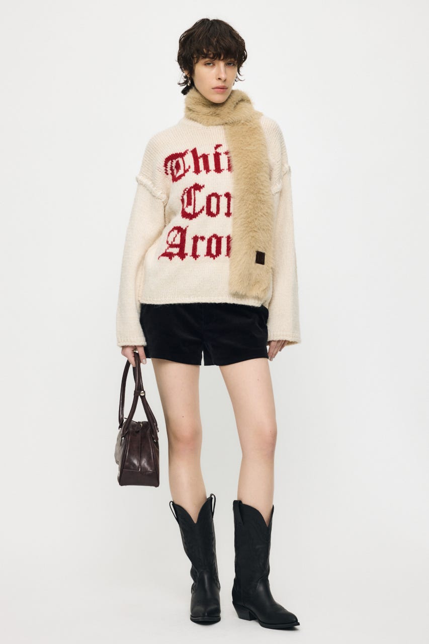 JACQUARD WORD セーター IVOY FREE