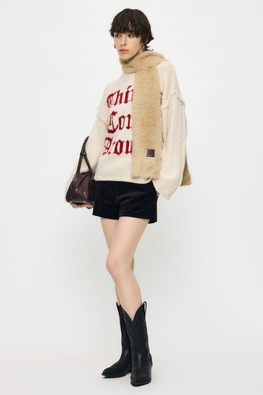 JACQUARD WORD セーター IVOY FREE