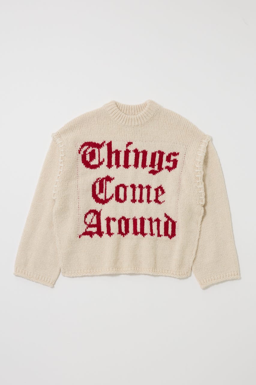 JACQUARD WORD セーター IVOY FREE