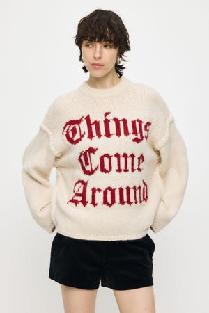 JACQUARD WORD セーター