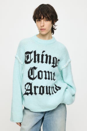 JACQUARD WORD セーター