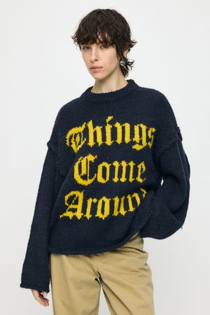 JACQUARD WORD セーター