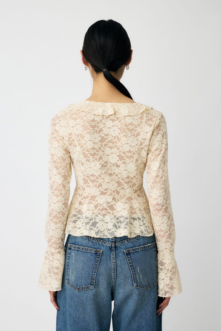 FRILL LACE ブラウス IVOY FREE