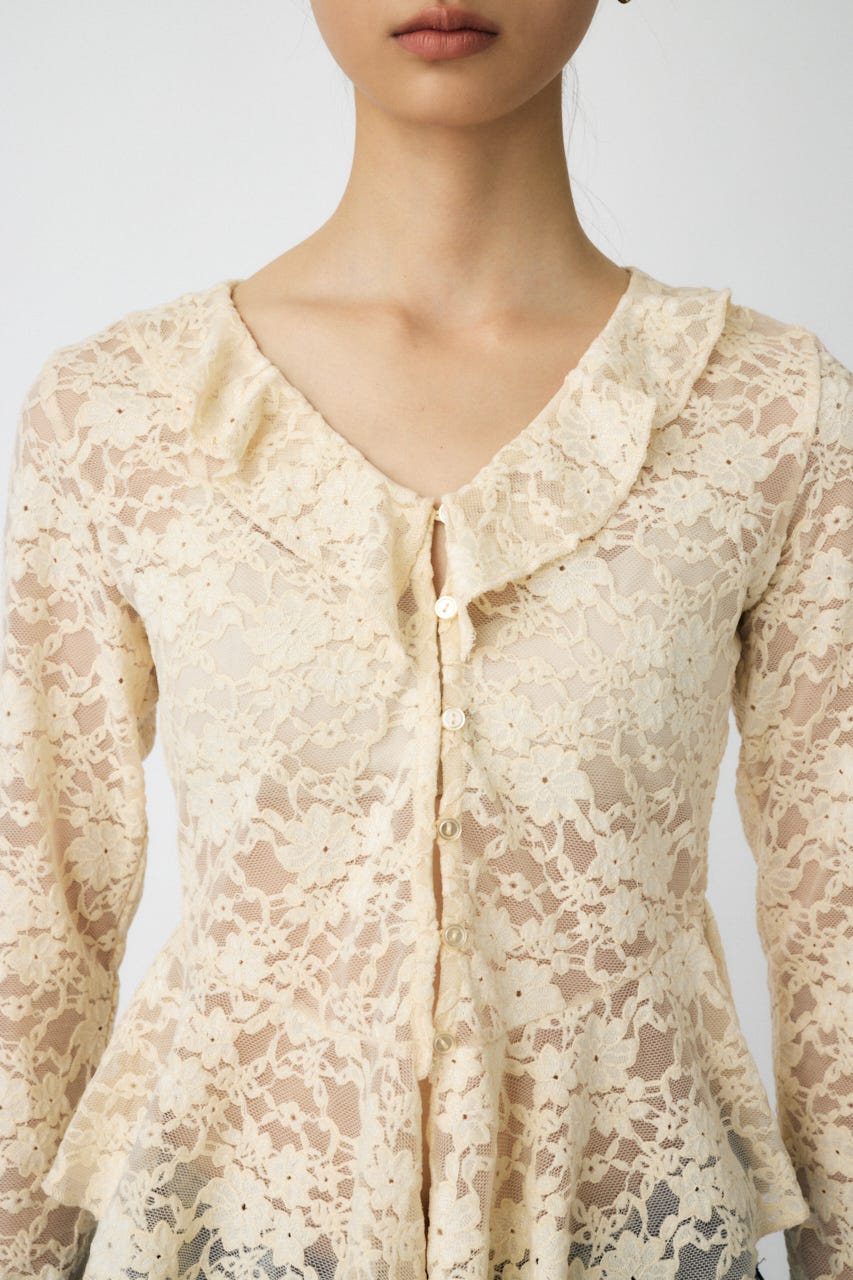 FRILL LACE ブラウス IVOY FREE