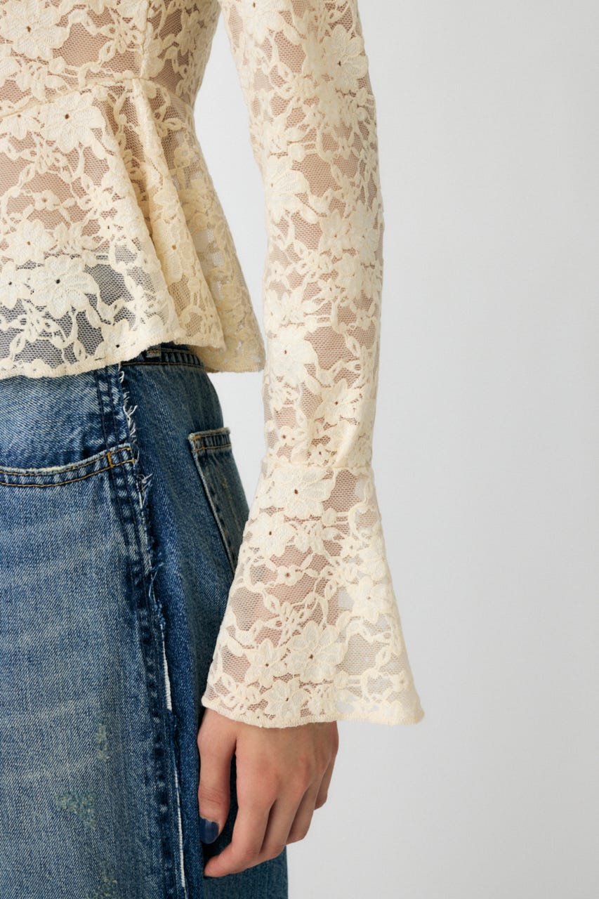 FRILL LACE ブラウス IVOY FREE