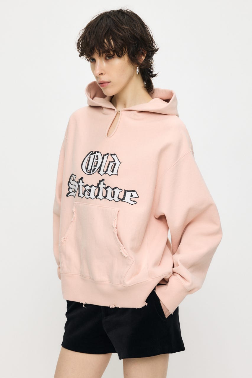 OLD BIG HOODIE SWEAT プルオーバー L/PNK FREE