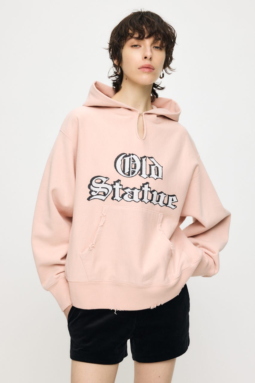 OLD BIG HOODIE SWEAT プルオーバー L/PNK FREE