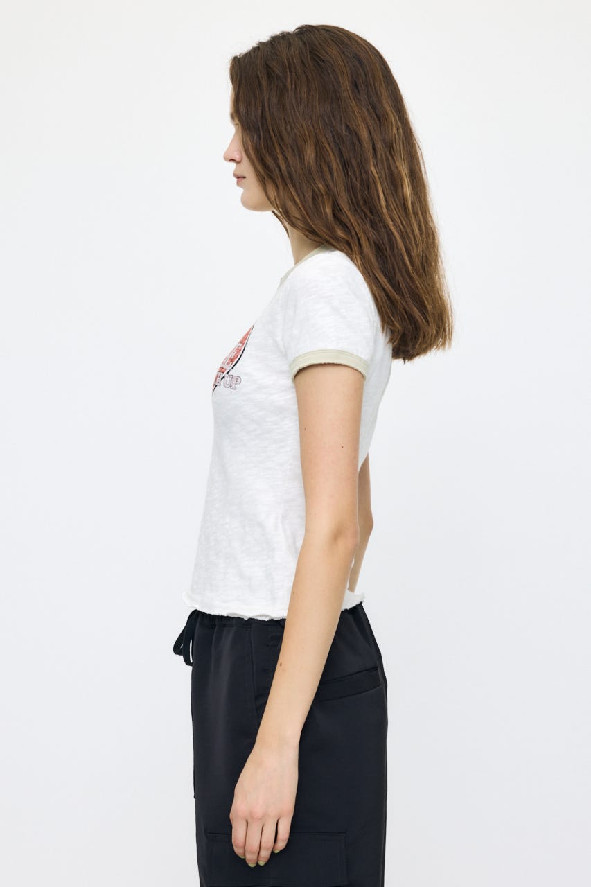 I DON'T CHASE RINGER Tシャツ O/WHT FREE