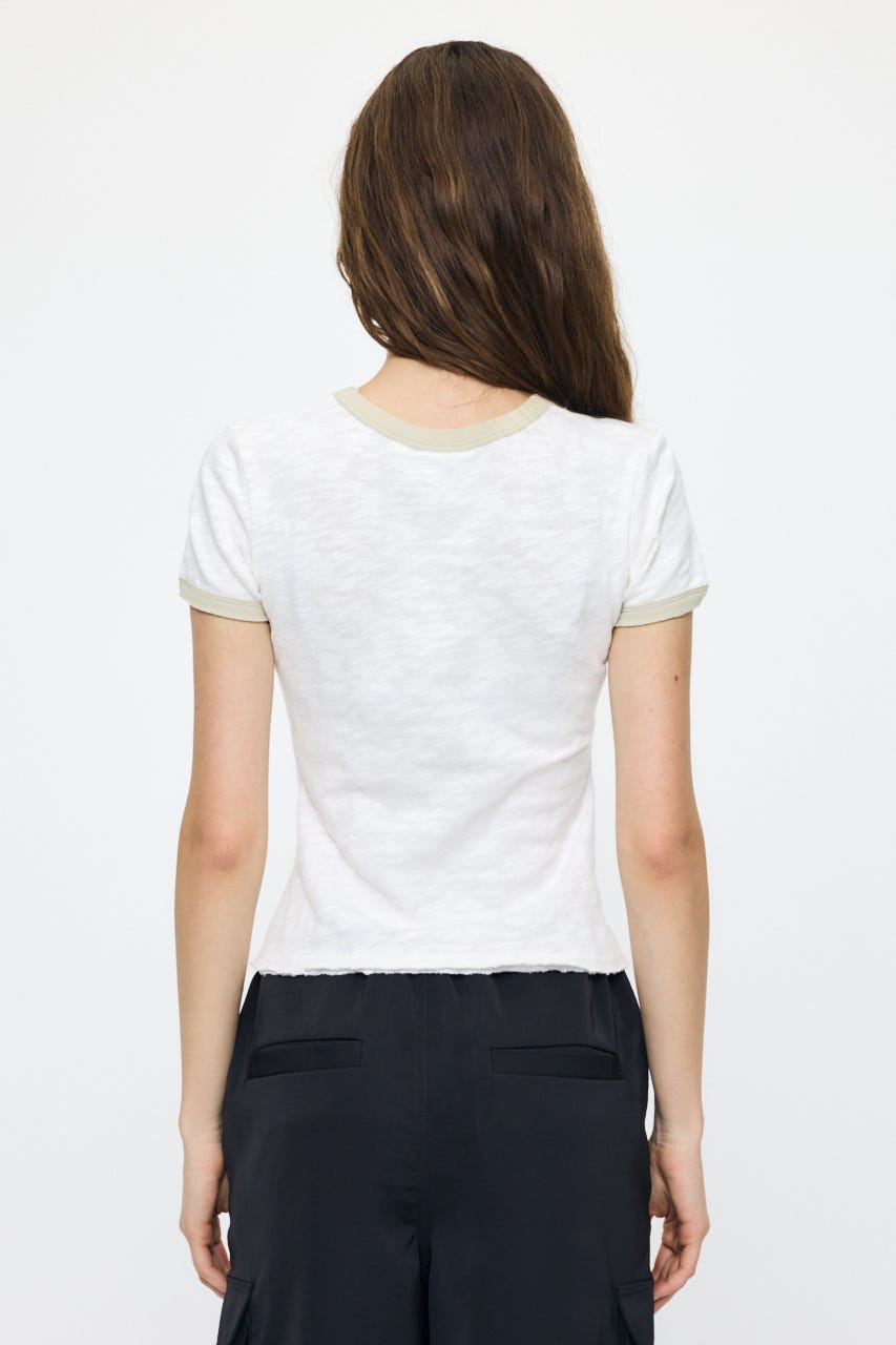 I DON'T CHASE RINGER Tシャツ O/WHT FREE