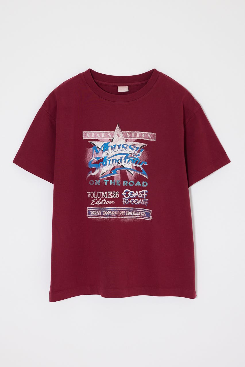 MOUSSY VOL26 TOUR TEE D/RED 2