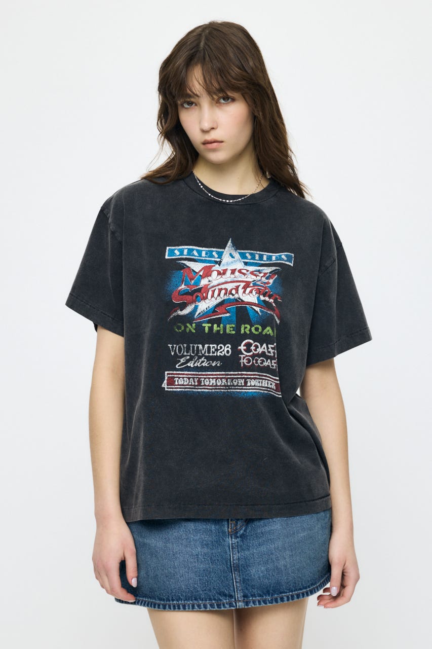 MOUSSY VOL26 TOUR TEE L/BLK 2
