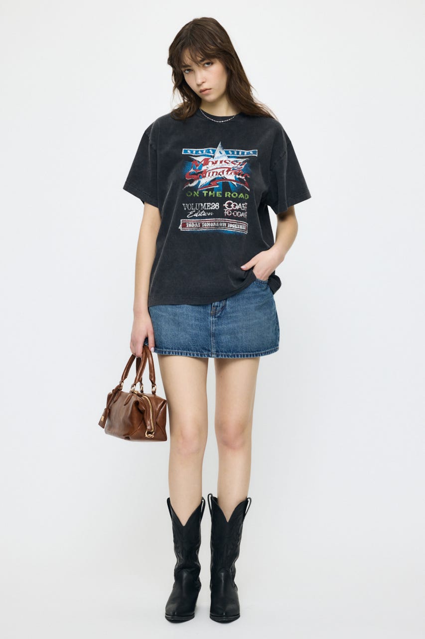 MOUSSY VOL26 TOUR TEE L/BLK 2