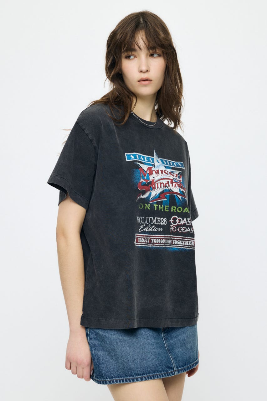 MOUSSY VOL26 TOUR TEE L/BLK 2