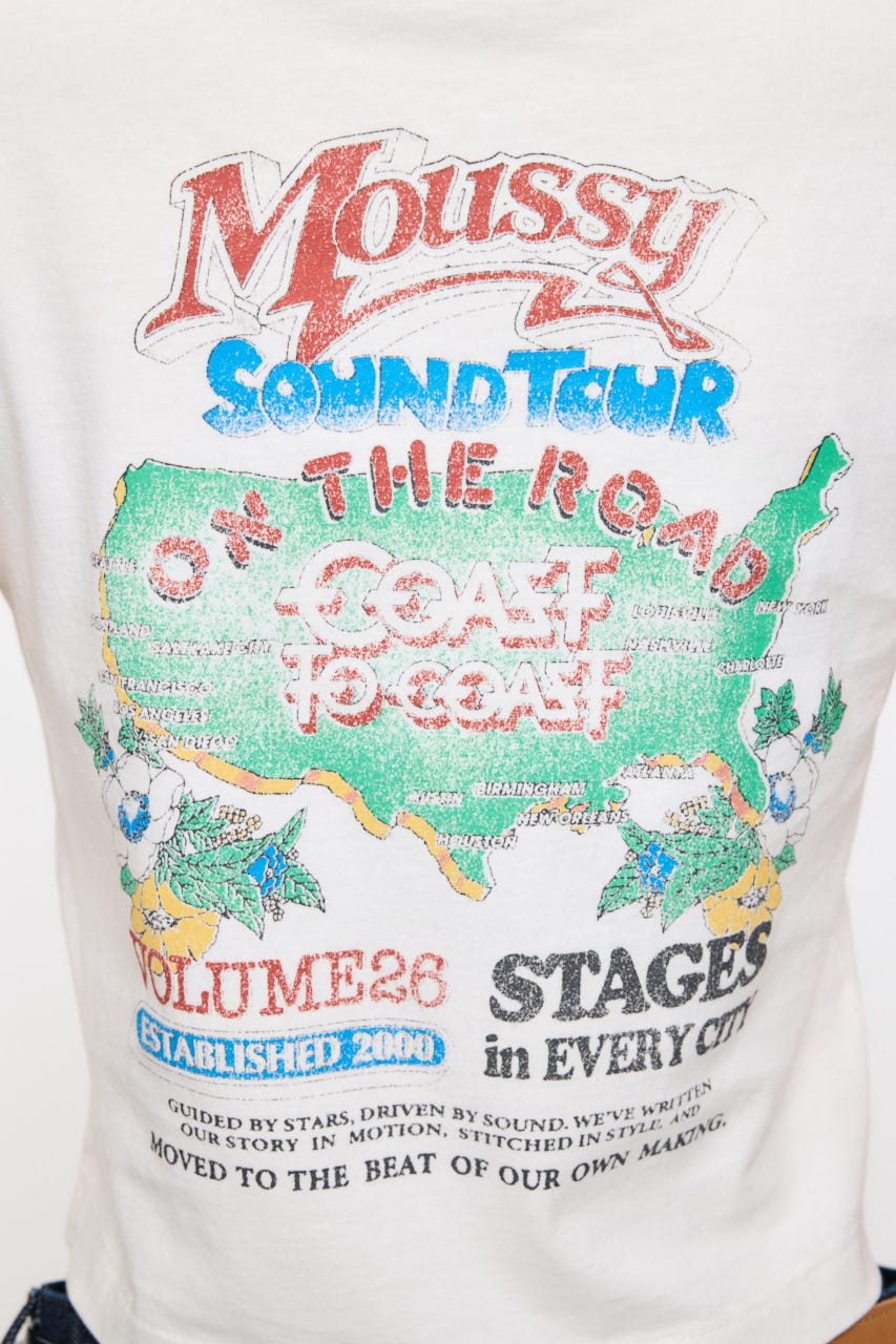 MOUSSY VOL26 TOUR TEE WHT 2