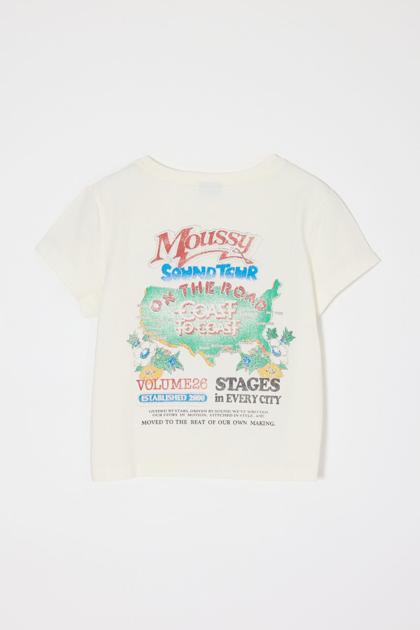 MOUSSY VOL26 TOUR TEE WHT 2