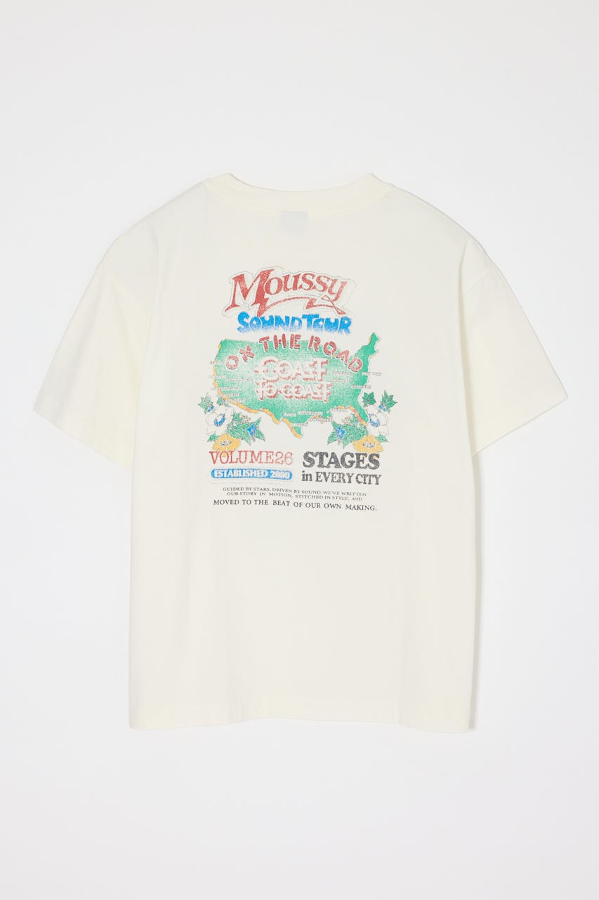 MOUSSY VOL26 TOUR TEE WHT 2