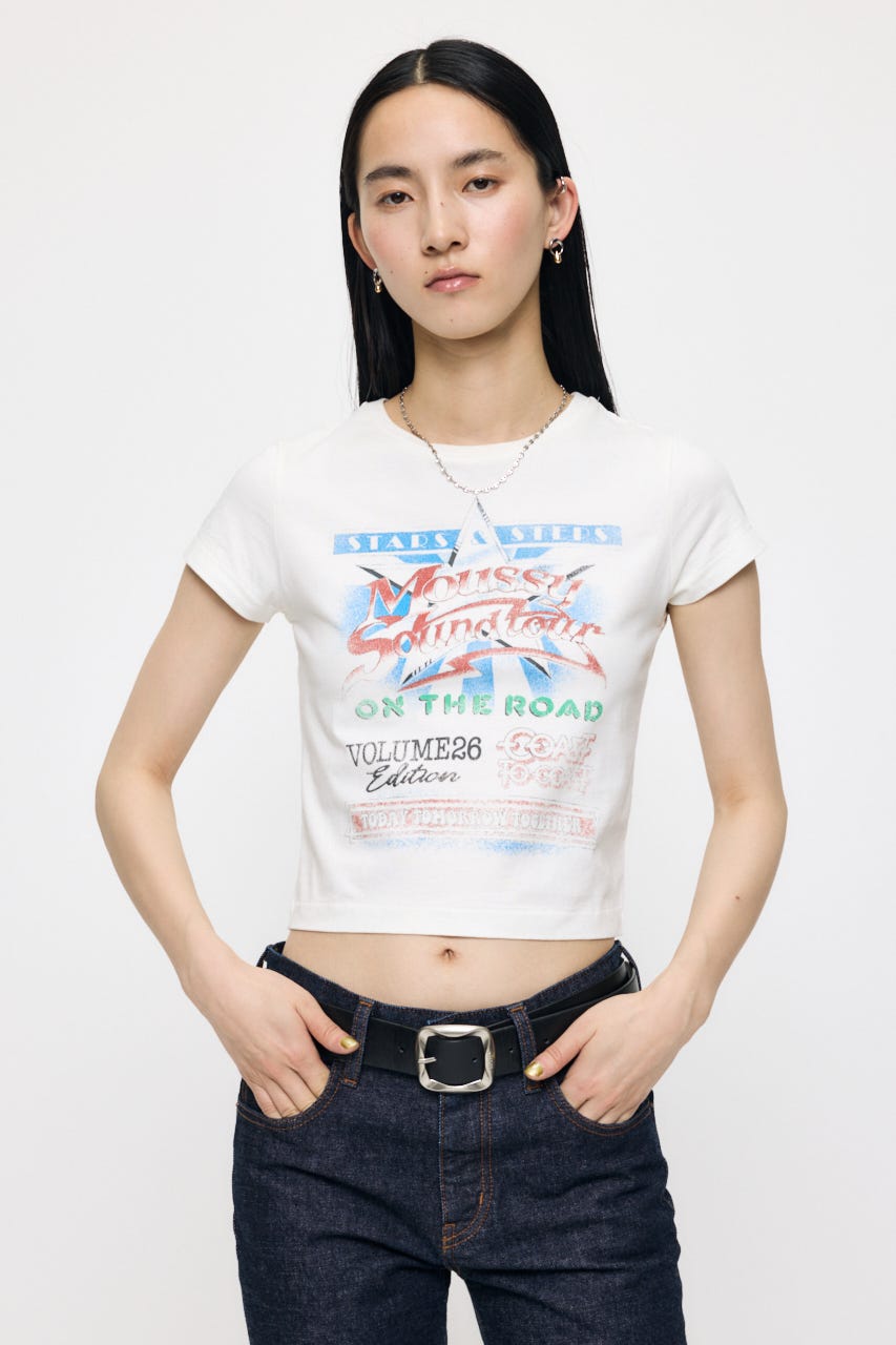 MOUSSY VOL26 TOUR TEE WHT 2