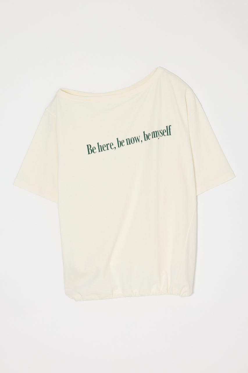ONE SHOULDER PIGMENT Tシャツ O/WHT FREE