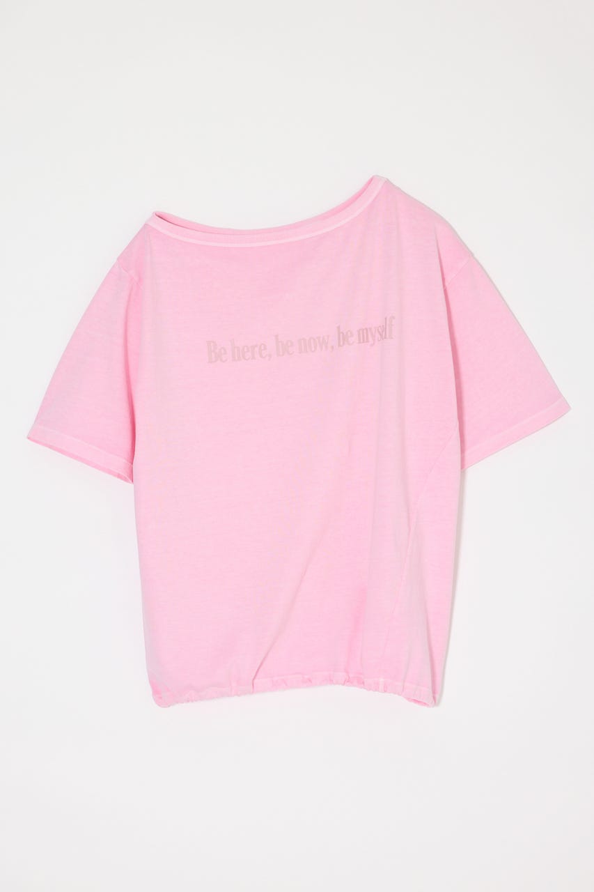 ONE SHOULDER PIGMENT Tシャツ PNK FREE