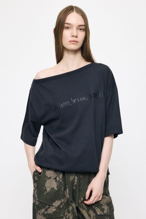 ONE SHOULDER PIGMENT Tシャツ