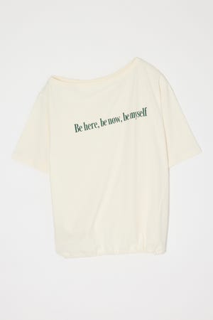 ONE SHOULDER PIGMENT Tシャツ