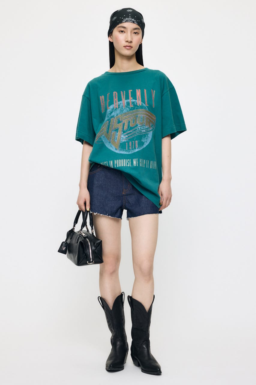 FADED GRAPHIC LOOSE ティ GRN FREE