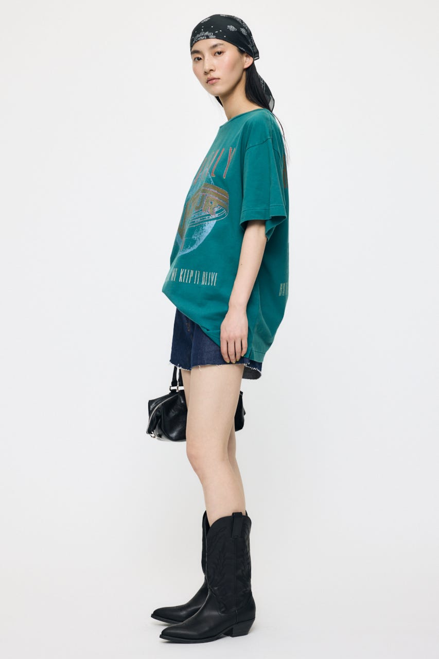 FADED GRAPHIC LOOSE ティ GRN FREE