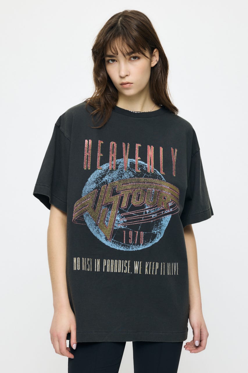 FADED GRAPHIC LOOSE ティ L/BLK FREE