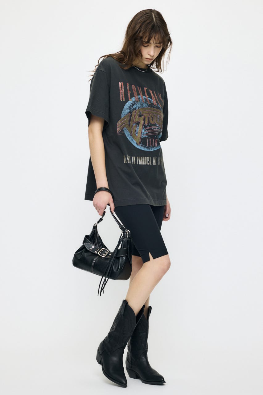 FADED GRAPHIC LOOSE ティ L/BLK FREE