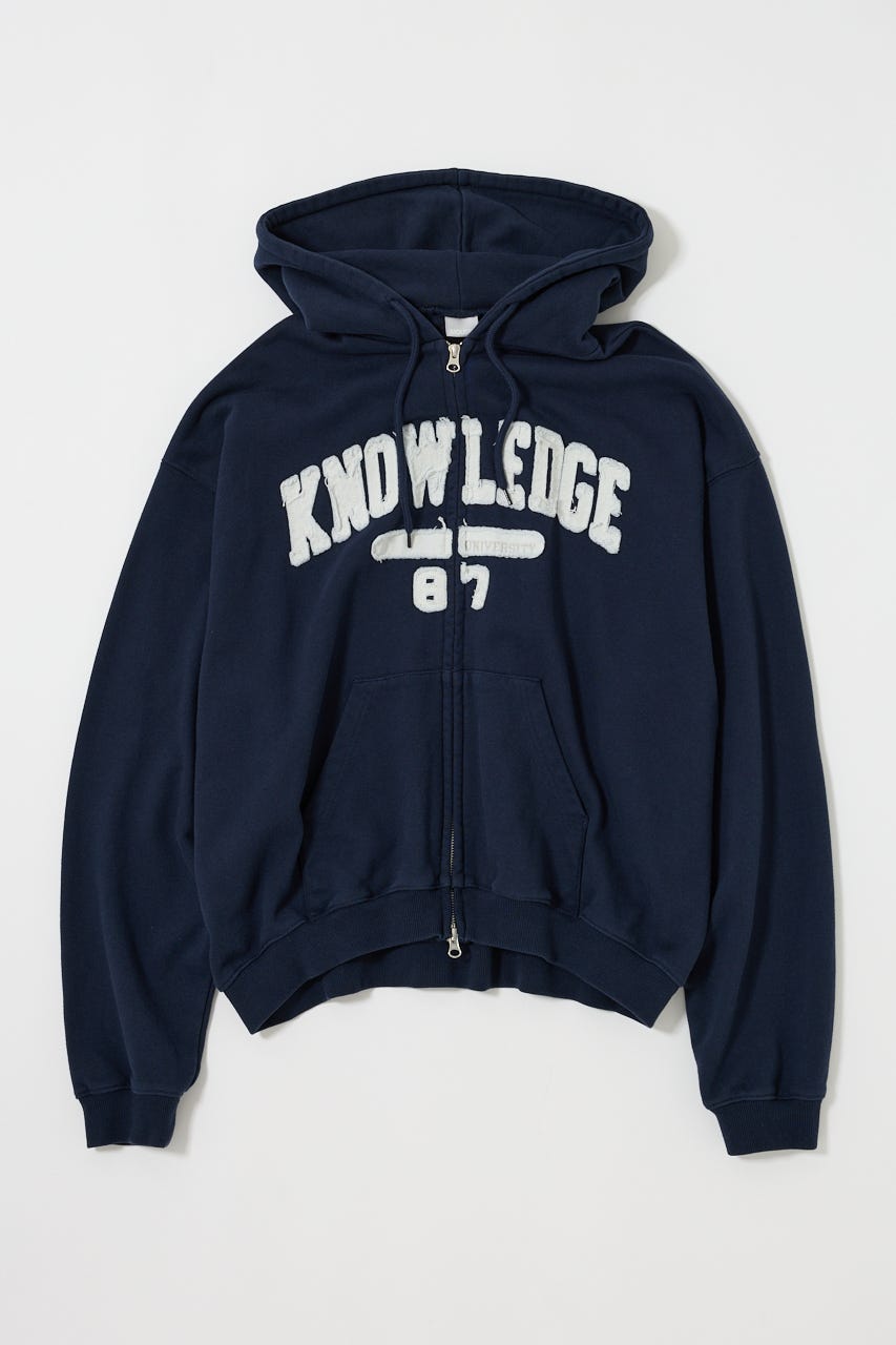 COLLEGIATE ZIP フーディー NVY FREE