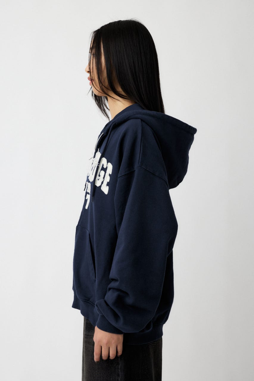 COLLEGIATE ZIP フーディー NVY FREE