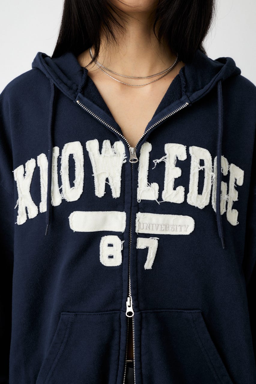 COLLEGIATE ZIP フーディー NVY FREE