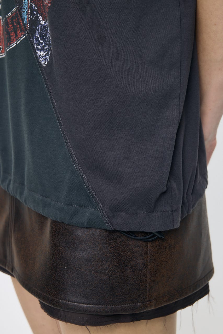 REMAKE LIKE ONE SHOULDER Tシャツ L/BLK FREE