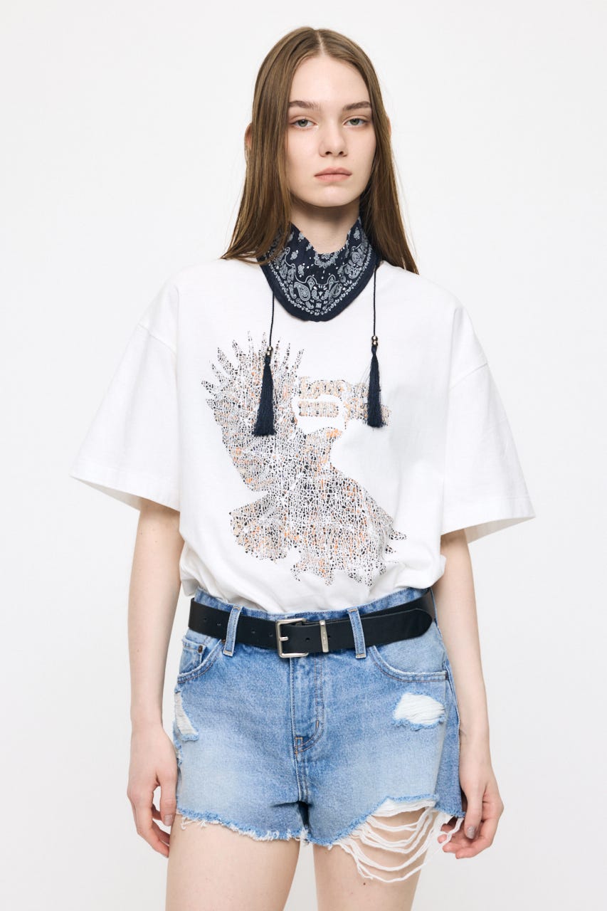 JN LAND OF THE FREE TEE O/WHT FREE