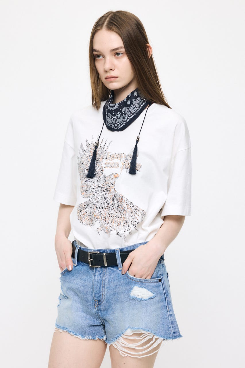 JN LAND OF THE FREE TEE O/WHT FREE