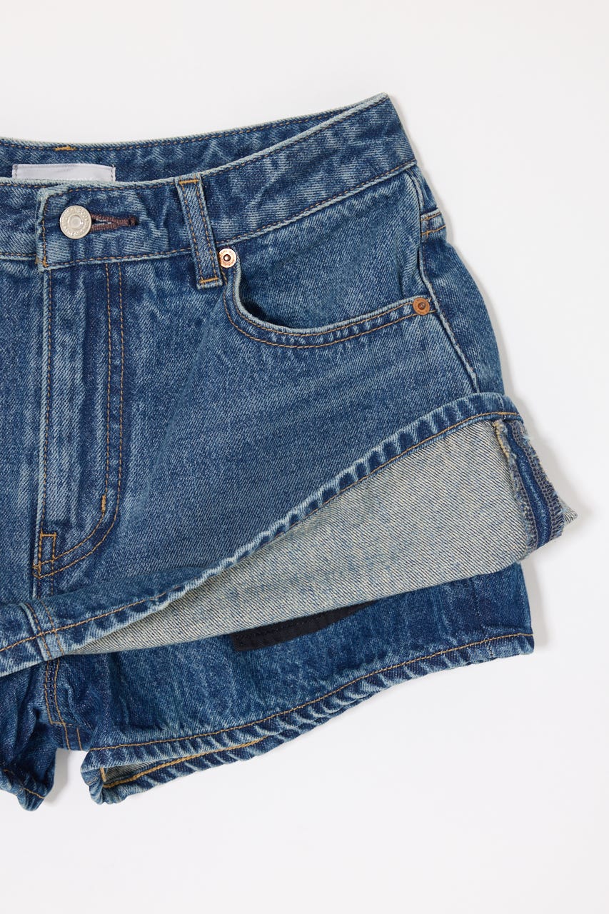 LOW SLUNG MINI スコート BLU 1