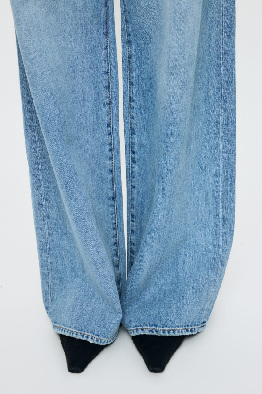 TUCK WIDE LIGHT ストレート L/BLU 0