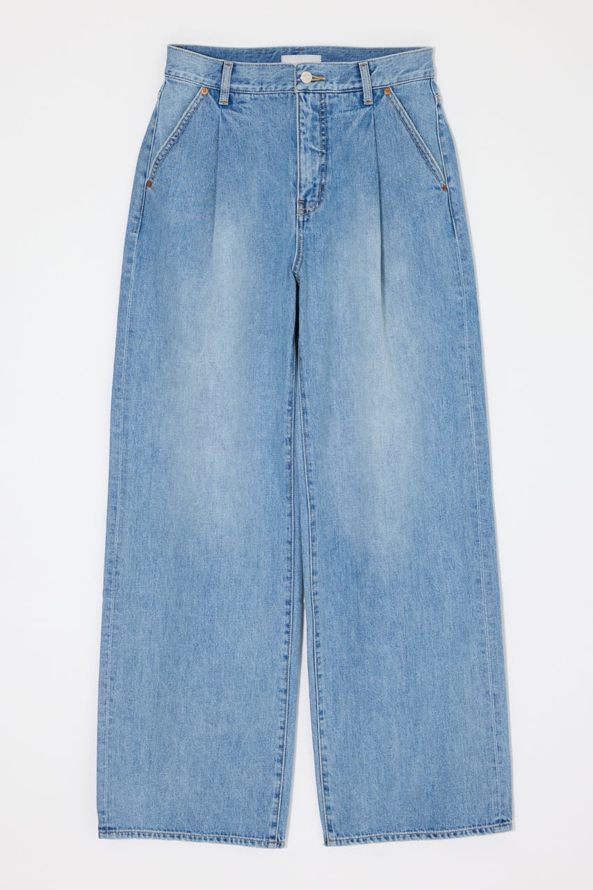 TUCK WIDE LIGHT ストレート L/BLU 0