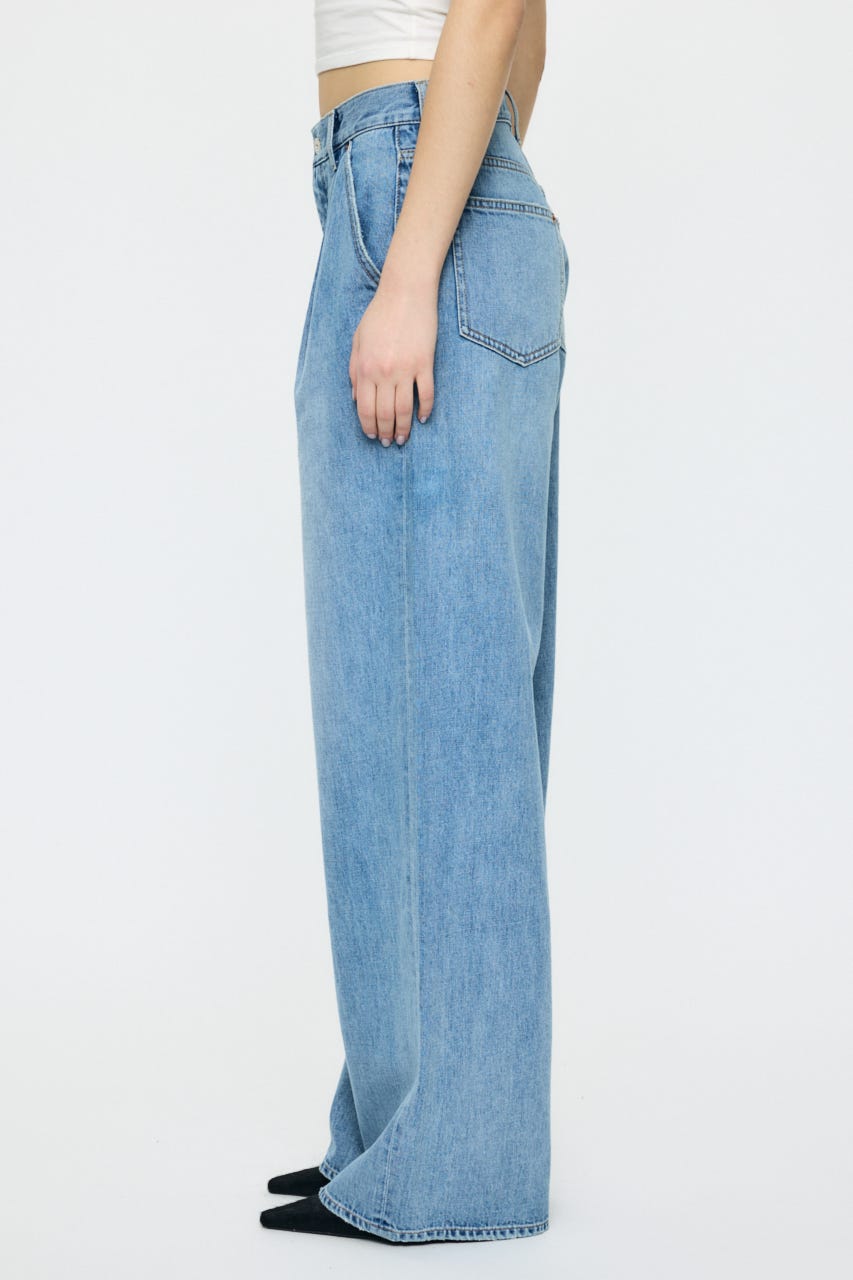 TUCK WIDE LIGHT ストレート L/BLU 0