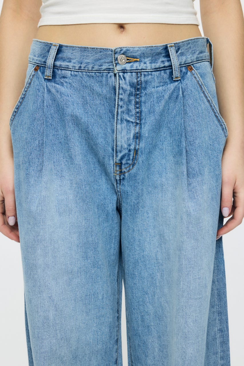 TUCK WIDE LIGHT ストレート L/BLU 0