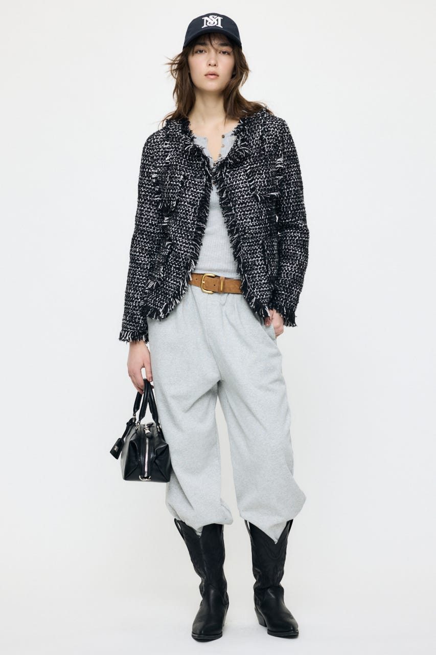 SLACKER TWEED ジャケット 柄BLK FREE