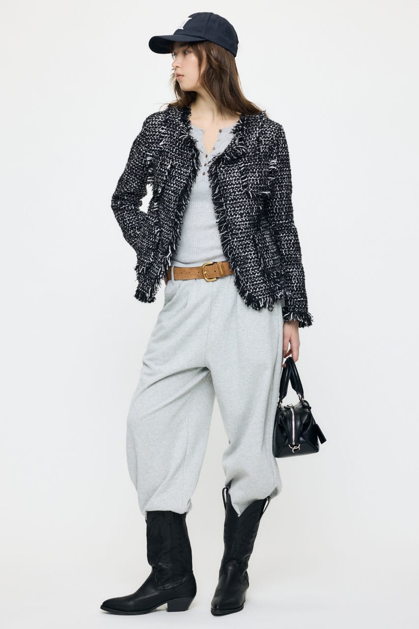 SLACKER TWEED ジャケット 柄BLK FREE