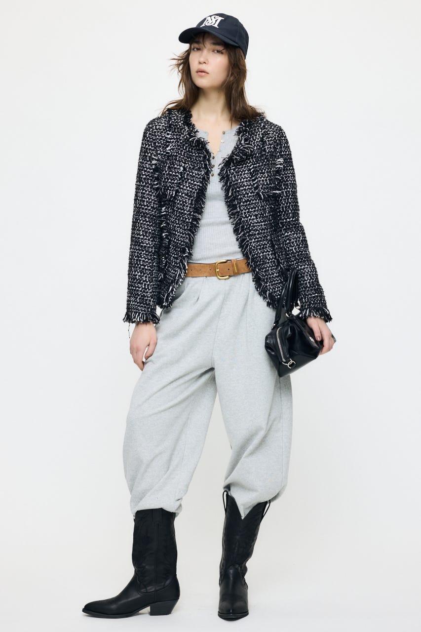 SLACKER TWEED ジャケット 柄BLK FREE